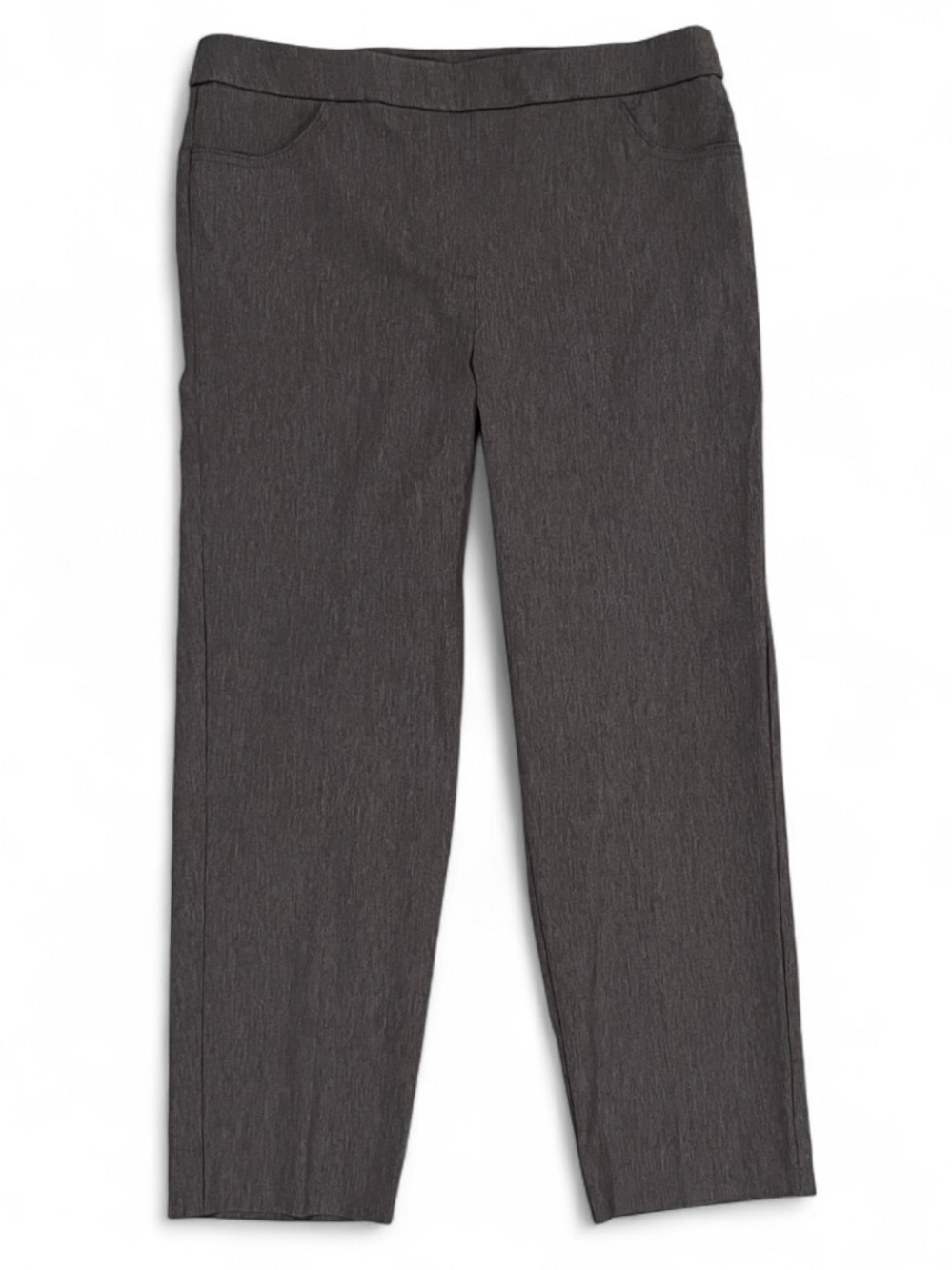 Alfred Dunner Grey Dress Pants Trousers 10 Stretch Office Capsule Minimalist